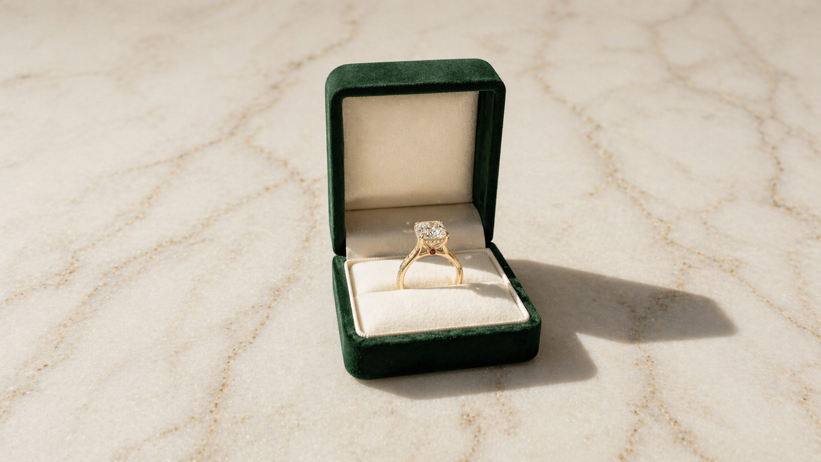 Diamond Ring with Birthstone